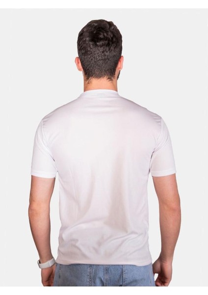 Unisex Damla Kumaş Standart Kesim Sıfır Yaka Kısa Kollu T-Shirt fiyatları