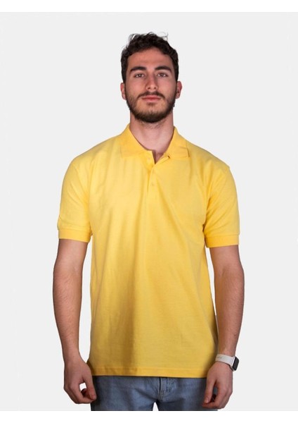Unisex %100 Pamuk Standart Kesim Kırmızı Polo Yaka Kısa Kollu Lakost T-Shirt