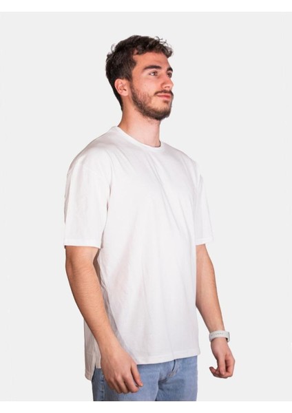 Unisex %100 Pamuk Oversize Sıfır Yaka Kısa Kollu T-Shirt fiyatları