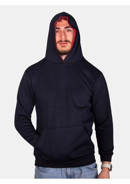 Unisex Üç Iplik Şardonlu Standart Kesim Kapşonlu Sweat