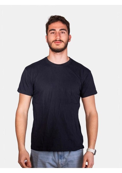 Unisex %100 Pamuk Standart Kesim Sıfır Yaka Kısa Kollu Kırmızı T-Shirt