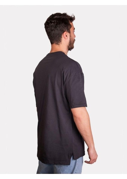 Unisex %100 Pamuk Oversize Sıfır Yaka Kısa Kollu T-Shirt