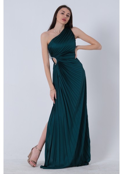 Zümrüt Bel Dekolteli Taş Işlemeli Abiye Elbise 4521014.123 fiyatları