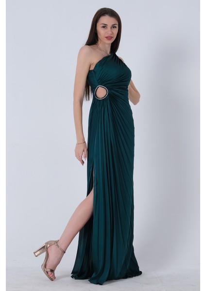 Zümrüt Bel Dekolteli Taş Işlemeli Abiye Elbise 4521014.123 modelleri