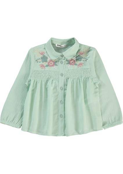Kız Çocuk Gömlek 2-5 Yaş Yeşil
