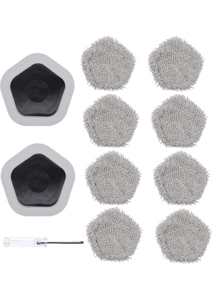 11 Adet Robot Süpürge Aksesuarları Paspas Bezi ve Paspas Tutucu (Yurt Dışından)