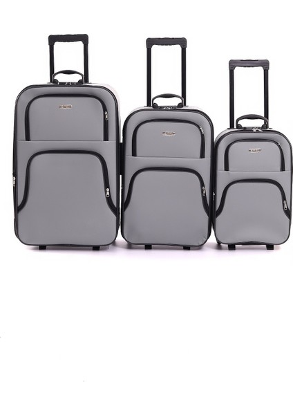 V110 Spot Kumaş 2 Teker Valiz - 3'lü Set