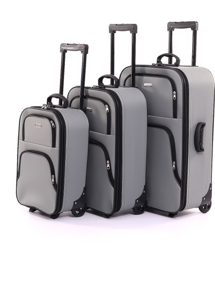 V110 Spot Kumaş 2 Teker Valiz - 3'lü Set