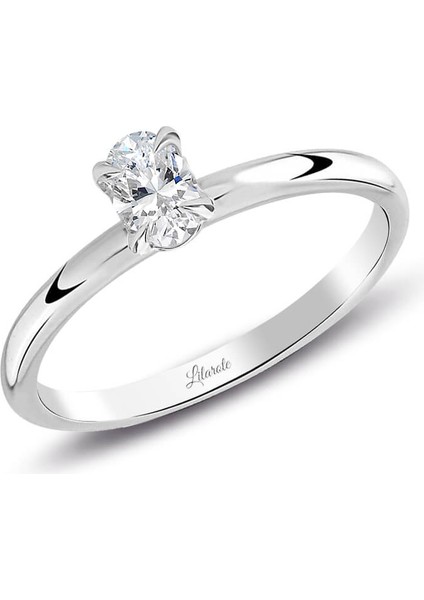 0.30 Ct Pırlanta Oval Tektaş Yüzük