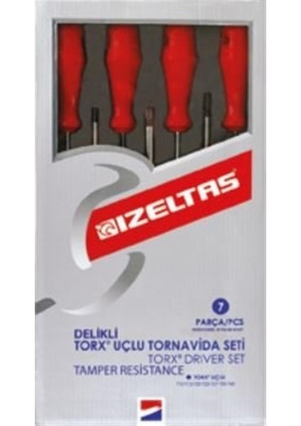 Delikli Torx Uçlu Tornavida Seti 7 Parça