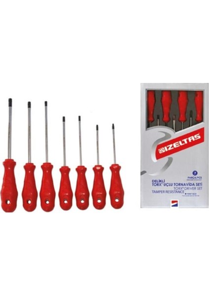 Delikli Torx Uçlu Tornavida Seti 7 Parça fiyatları