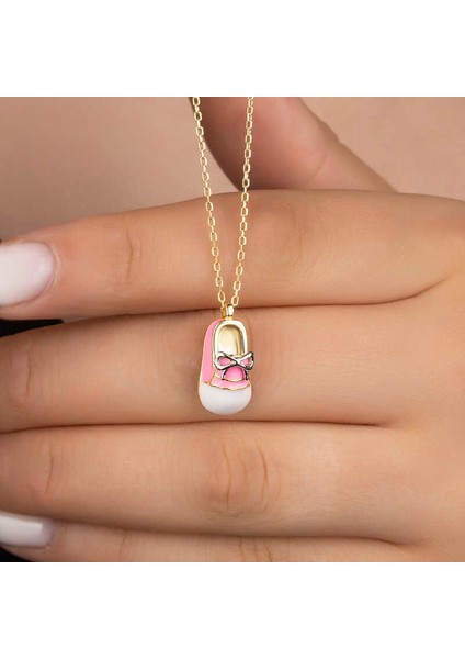 Himarry 925 Ayar Gümüş Gold Kız Çocuk Pabuç Kadın Kolye modelleri