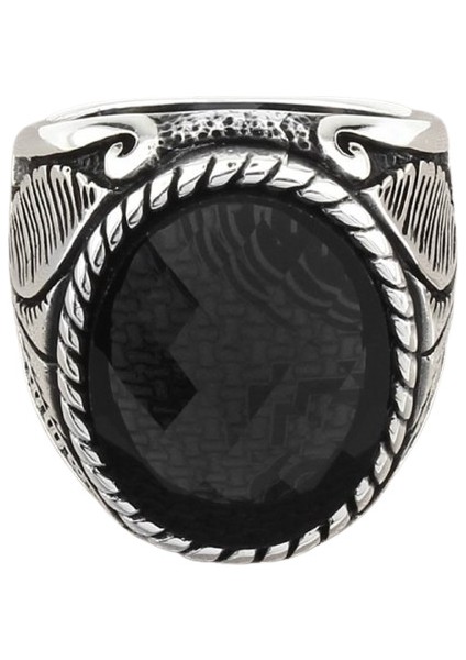 Erkek Yüzük Gümüş 925 Ayar Zirkon Taşlı modelleri