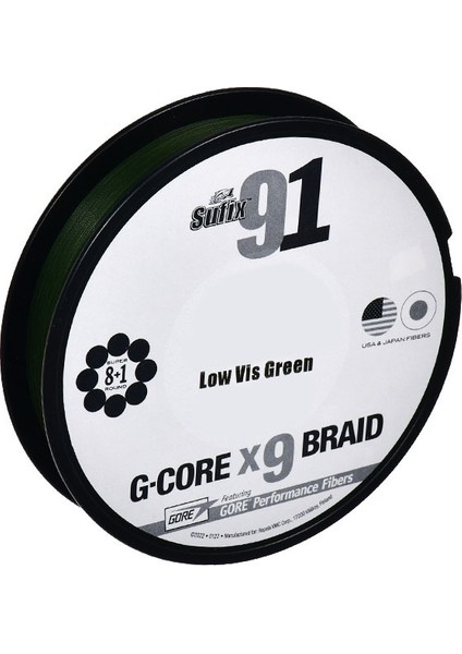 91 G-Core X9 Ip Misina Low Vıs GREEN-0.185MM - 150M - 9.5kg