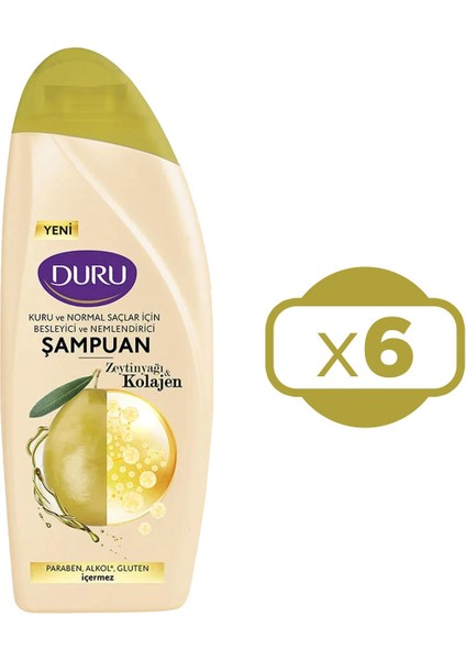 Zeytinyağı&kolajen Kuru ve Normal Saçlar Için Şampuan 6X500 ml