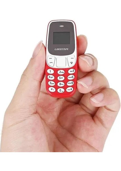 Mini Tuşlu Parmak Telefonu Siyah