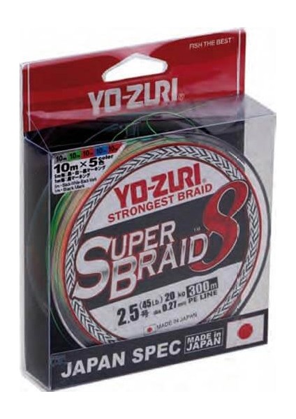 Süper Braid 8x Ip Misina MULTİCOLOR-0.19MM - 300MT - 12KG