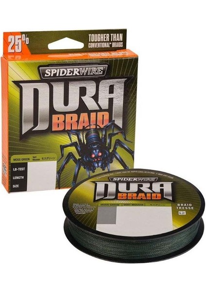 Spiderwire Dura Braid Ip Misina Moss GREEN-0.28MM - 275M - 22.5kg