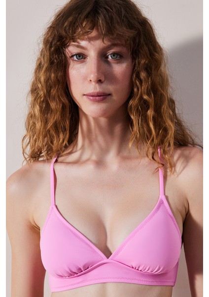 Bralette Pembe Bikini Üstü