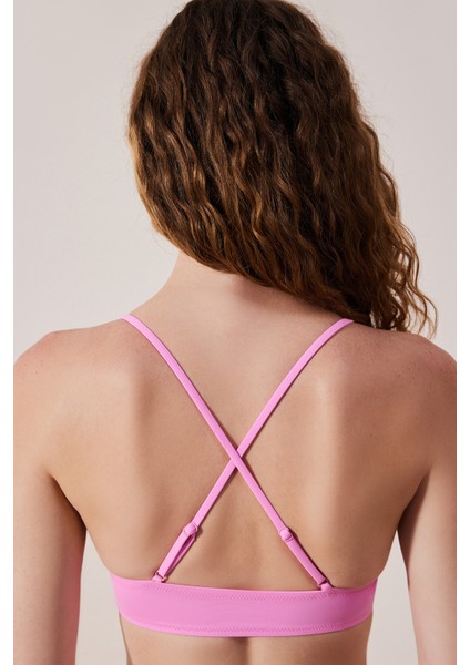 Bralette Pembe Bikini Üstü