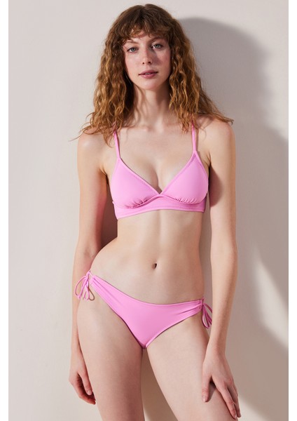 Bralette Pembe Bikini Üstü
