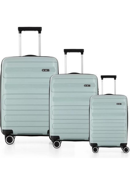 Ççs 5225 Mavi Polipropilen Valiz Seti - Retal