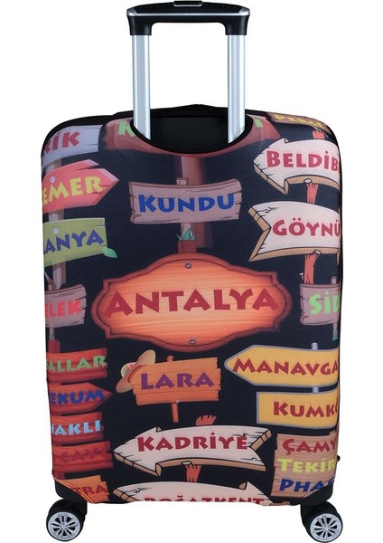 Şehirler2 Orta Boy Valiz Için Valiz Kılıfı modelleri