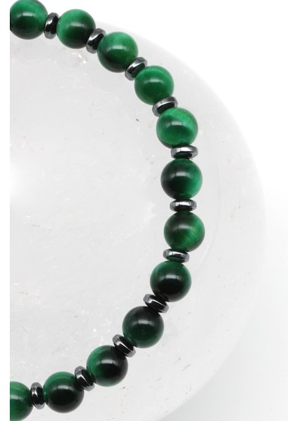 Kaplan Gözü Doğal Taş Makrome Örme Bileklik fiyatları