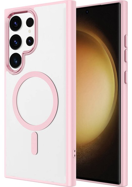 Samsung Galaxy S24 Ultra Kılıf Kamera Çıkıntılı Şarj Destekli Renkli Hassas Butonlu Kapak (Krom-Mag) fiyatları