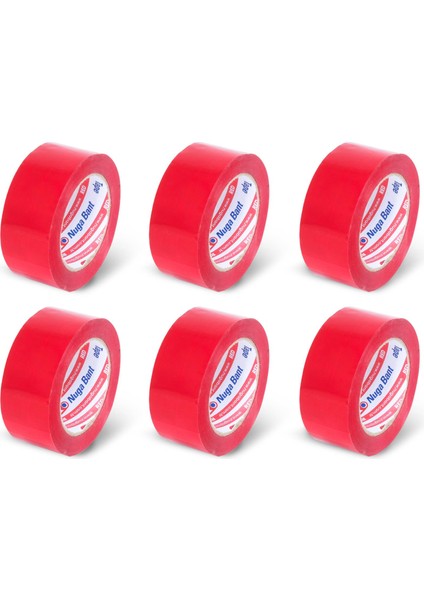 45 mm x 100 mt Kırmızı Koli Bandı 6 Adet