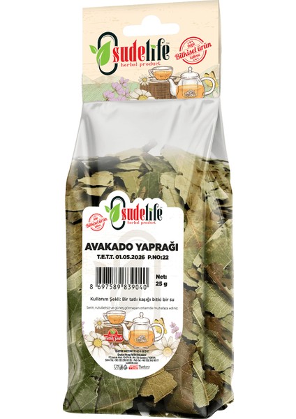 Avakado Yaprağı 25 gr