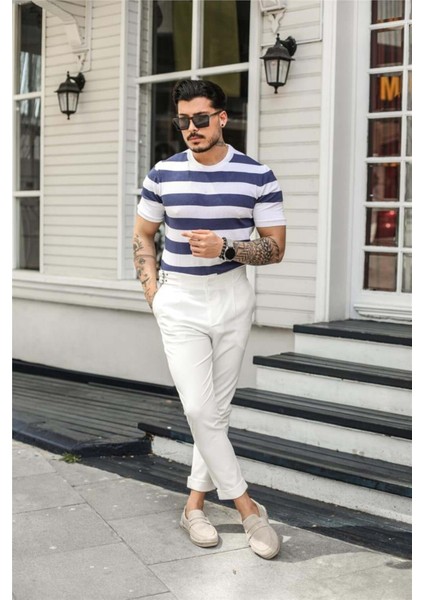 Erkek Polo Yaka Çizgili Triko T-Shirt fırsatları