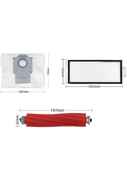 Roborock Q7 Için Maksimum Toz Torbası Hepa Filtre Parçaları Q7 Max+ / T8 Mop Bez Robot Vakum Temizleyici Aksesuarları (Yurt Dışından)