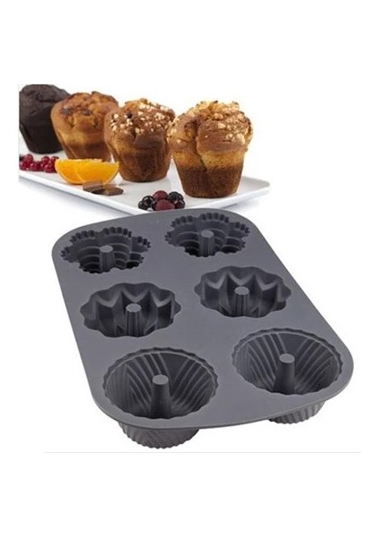Silikon Flute Pan Gri