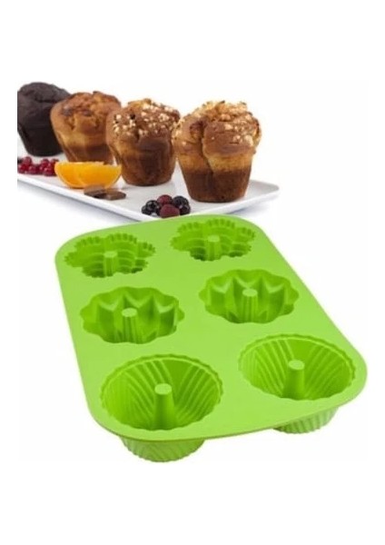 Silikon Flute Pan Yeşil