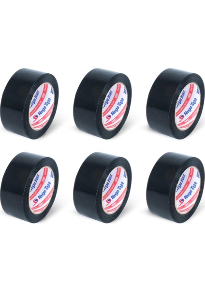 45 mm x 100 mt Siyah Koli Bandı 6 Adet