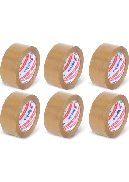 67 mm x 100 mt Kahve (Taba) Koli Bandı 6 Adet