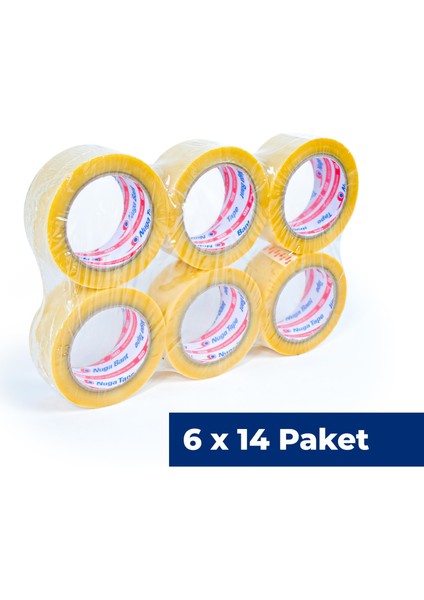 45 mm x 100 mt Şeffaf Koli Bandı Hotmelt Red 84 Adet