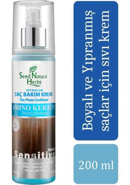 Amino Keratin Sıvı Saç Kremi Mavi Su 200 ML