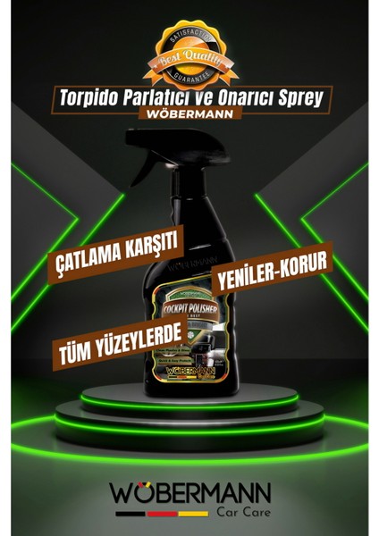 Torpido Parlatıcı Onarıcı Cockpit Polisher Sprey 400 Ml.