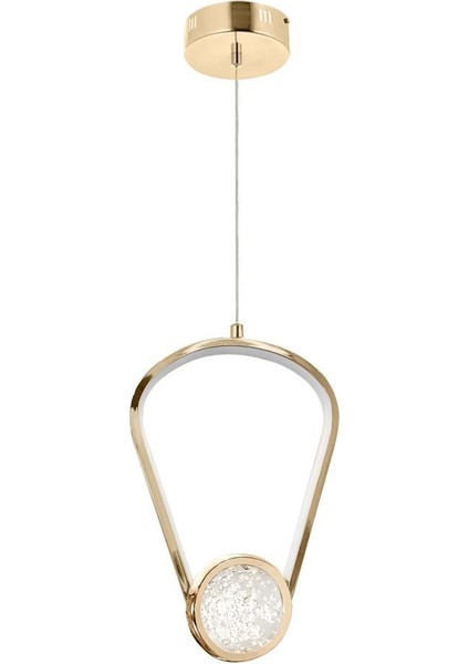 1803-1 Gold Kristalli LED Avize(Beyaz Işık -Sarı Işık - Gün Işığı)