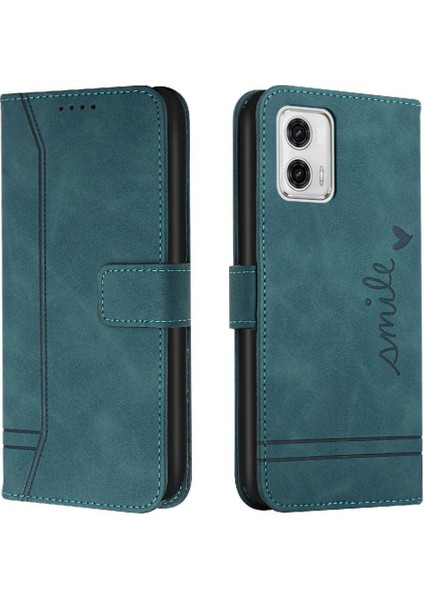 Motorola Moto G73 El Kayışı Flip Folio Cüzdan Kart Yuvaları Için Telefon Kılıfı (Yurt Dışından)