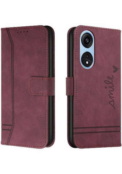 Oppo Phone 8t 5g Için Pu Deri El Kayışı Manyetik Kapatma Flip Telefon Kılıfı (Yurt Dışından)