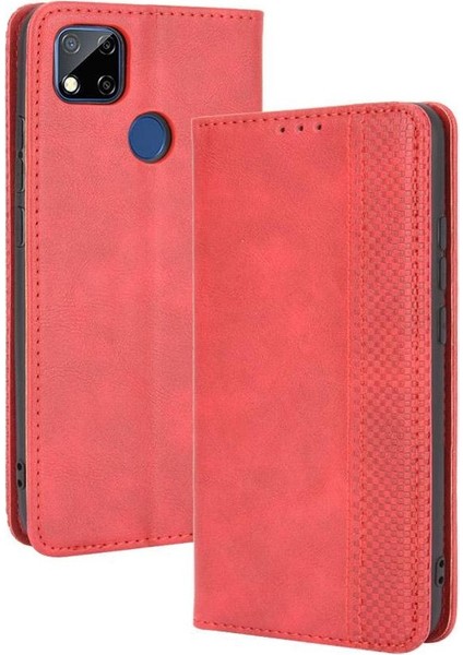 Xiaomi Redmi 10A Manyetik Kapatma Cüzdan Pu Deri Telefon Kılıfı (Yurt Dışından)