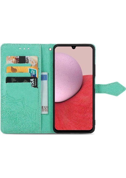 Samsung A14 5g Flip Zarif Desen Deri Telefon Kılıfı (Yurt Dışından) fırsatları