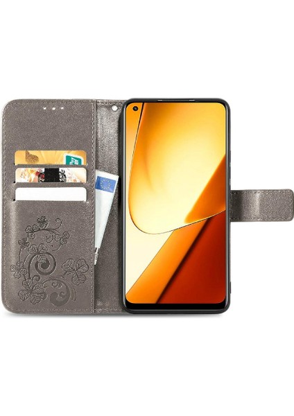 Realme 11 Zarif Iş Dört Yapraklı Yonca Kısa Kayış Durumda Telefon Kılıfı (Yurt Dışından)