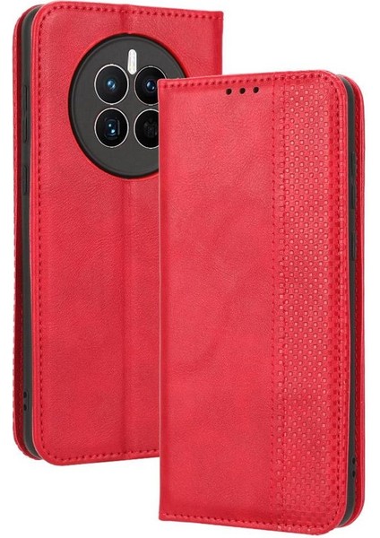 Huawei Mate 50 Için Manyetik Kapatma Cüzdan Pu Deri Telefon Kılıfı (Yurt Dışından)