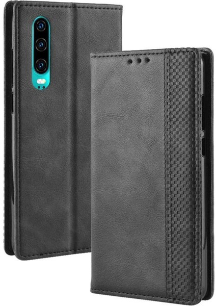 Huawei P30 Cüzdan Pu Deri Manyetik Kapatma Için Telefon Kılıfı (Yurt Dışından)