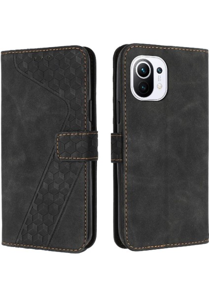 Xiaomi 11 Lite Için Kart Yuvaları Kickstand Manyetik Cüzdan Telefon Kılıfı (Yurt Dışından)