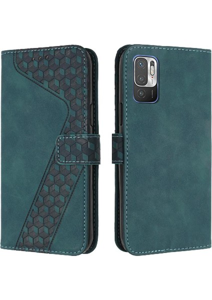 Için Xiaomi Redmi Not 10T Kickstand Manyetik Folio Cüzdan Telefon Kılıfı (Yurt Dışından)